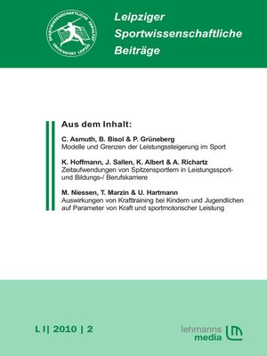 cover image of Leipziger Sportwissenschaftliche Beiträge